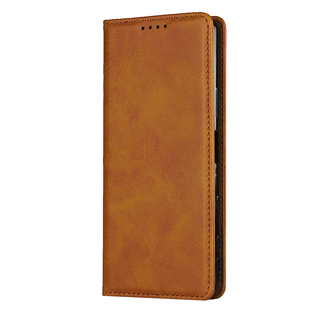 Luxurious Leather Flip Phone Case with Card Holder and Magnetic Closure