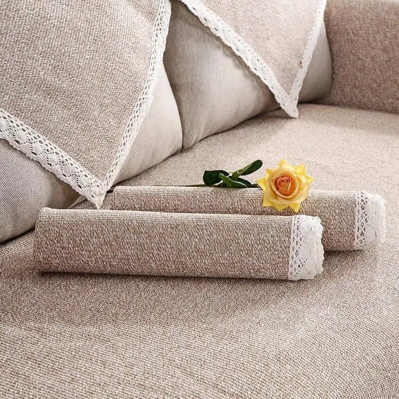 Four Seasons Universal Sofa Cover Cotton and Linen Couch Cover Anti-Pet Scratching Couch Protector Mat for Living Room Carpets 2