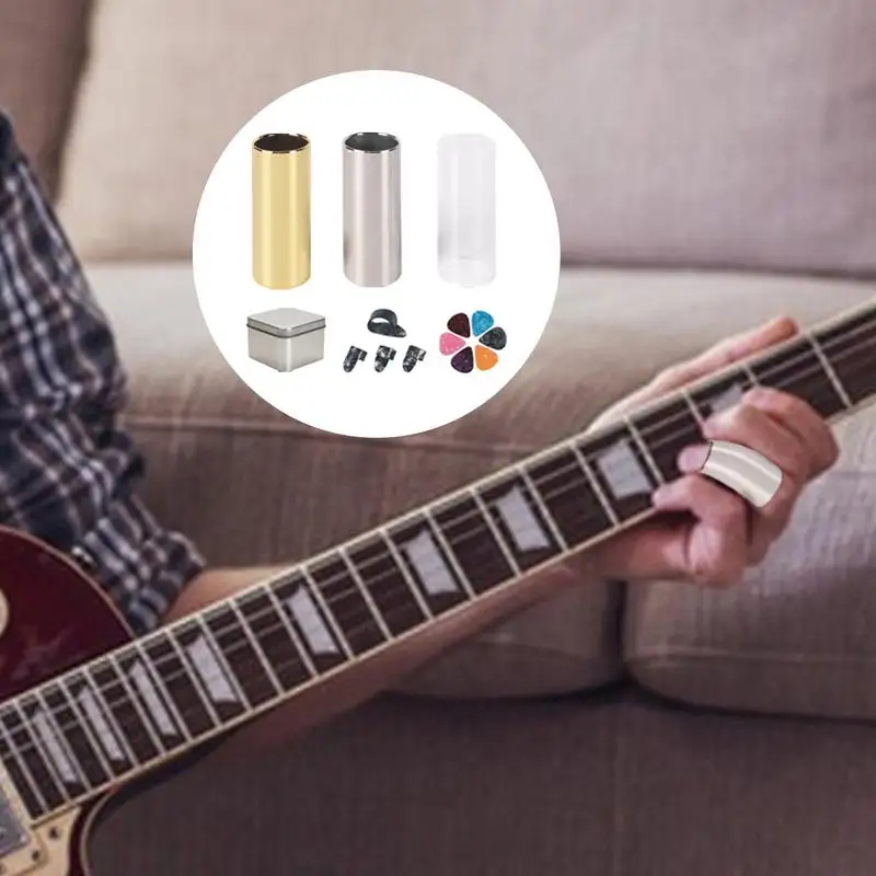 Guitar Slide Ring 60mm Acoustic Guitar Slide Music Instrument Accessories Kit For Live Performance And Practice Tone Enhancement