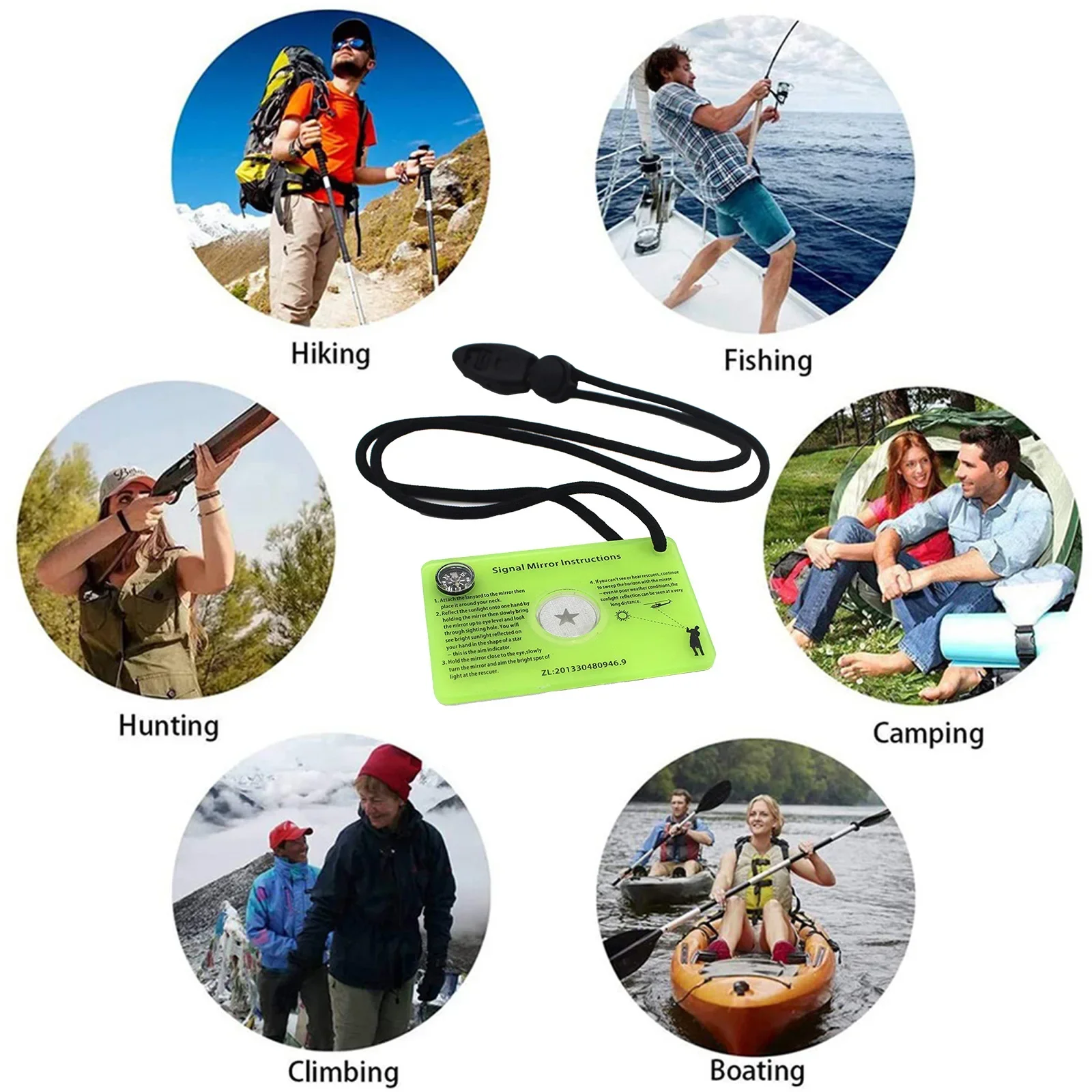 Survival Signal Mirror For Outdoor Camping Yacht Outdoor Emergency Survival Reflective Signal Mirror Adventure Supply Tools