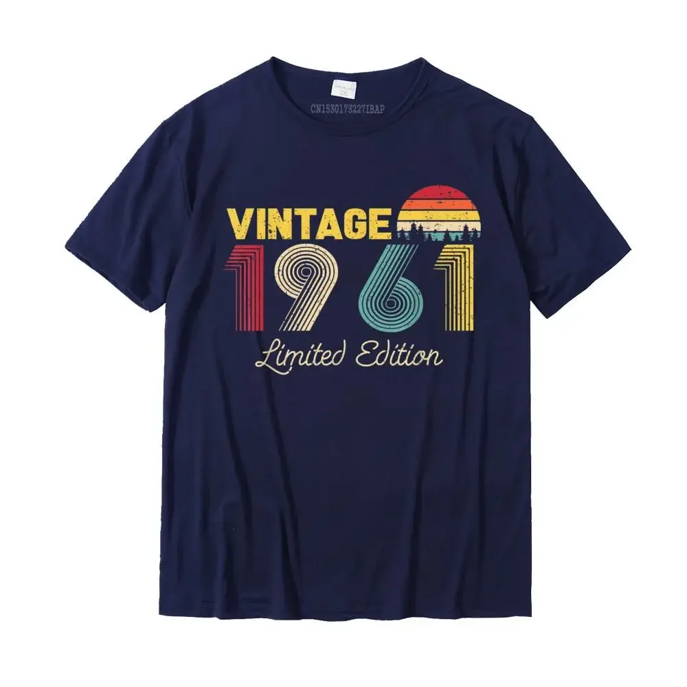 Vintage Limited Edition 1961 Funny 60th Birthday Vintage T-Shirt Camisas Custom T Shirts Discount Cotton Men's T Shirt Normal