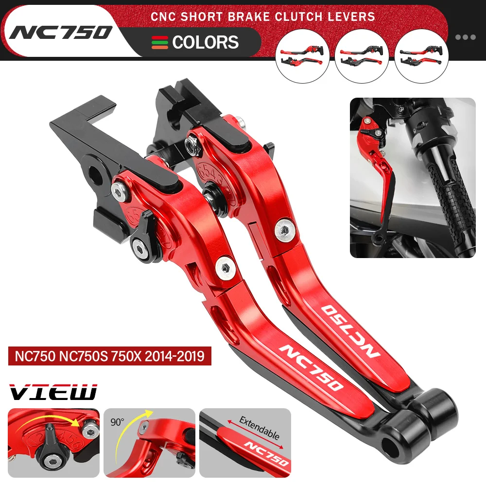 

Motorcycle CNC Aluminum Extendable Folding Adjustable Brake Clutch Levers For HONDA NC750 NC750S 750X 2014 2015 2016-2019