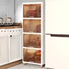 Modern Plastic Kitchen Cabinet for Kitchen Furniture Storage Cabinet Multilayer Multifunction Upscale Household Crevice Cupboard 3