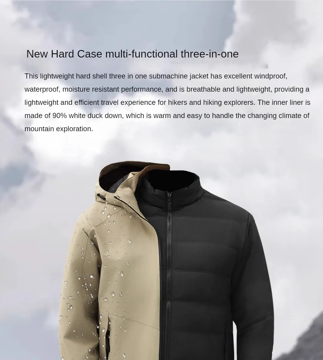 Xiaomi-chaquetas de plumón SKAH 3 en 1 para hombre, Parka gruesa y cálida  con capucha