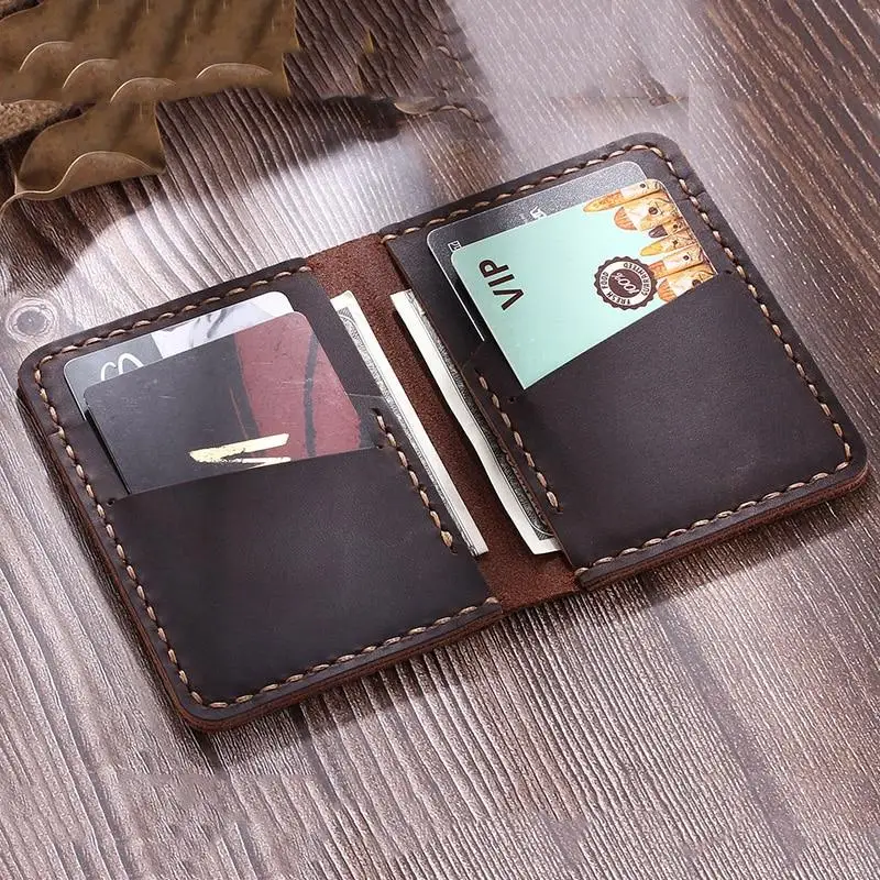 Handmade Leather Credit Card Holders Crazy Horse Leather Wallet for Cards Genuine Bank Cardholder wallet card holder credit card wallet leather wallet credit card holder card holder card wallet wallet card bag