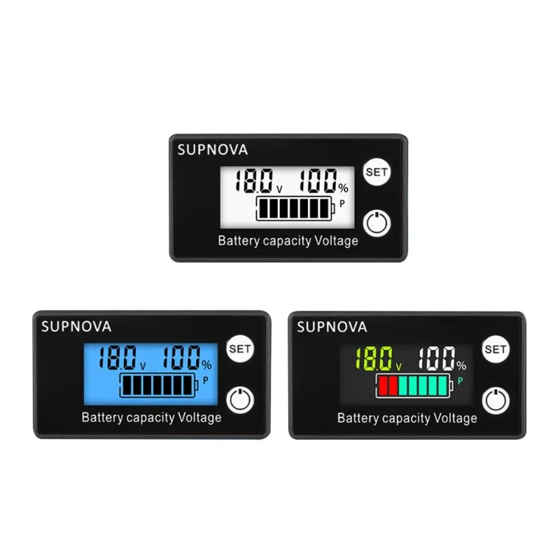 

DC 8V-100V Battery Voltmeter Capacity Indicator 12V 36V 48V 72V Lead Acid Lithium LiFePO4 Car Motorcycle Voltmeter Voltage Gauge