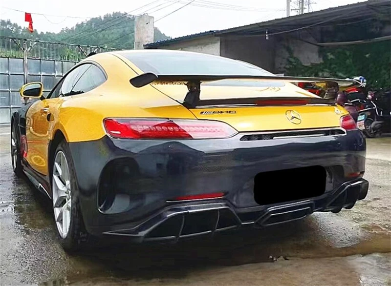 For Mercedes Benz AMG GT GTS GTC 2015-2023 Real Carbon Fiber Spoiler REAR WING TRUNK LIP SPOILERS High Quality GTR Splitters - - Racext 43