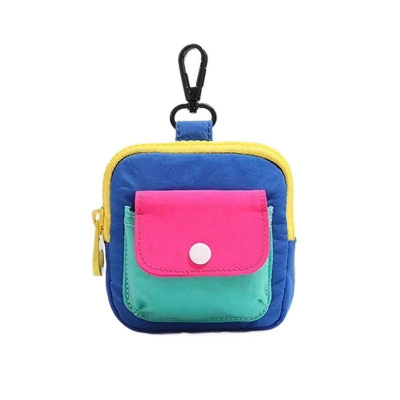 Compact Niche Card Wallet - New Color-Contrast Mini Pouch, Portable Zipper Bag for Earphones & Tiny Belongings Creativity