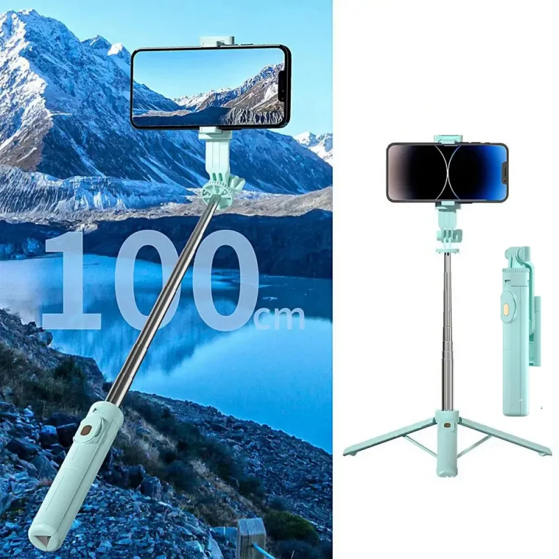 Detachable Tripod Alloy Portable Bluetooth Selfie Stick Tripod With Remote 360-Degree Rotate Remote Cell Phones Stand for IPhone