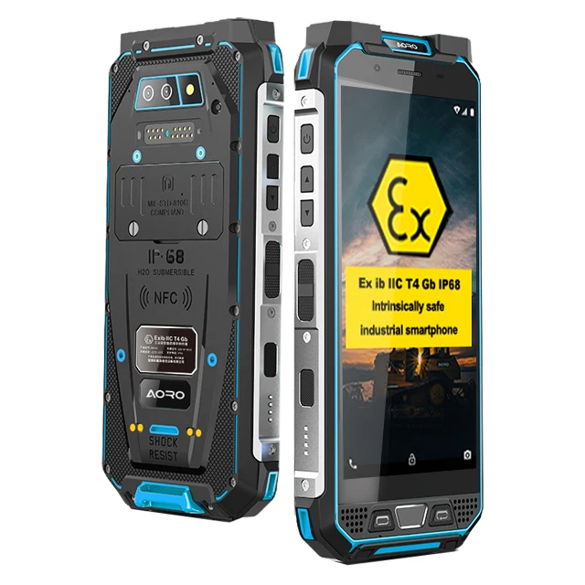 

OEM 5.7" Cellphone Dual Sim Card VHF RFID Rugged Mobile Phone 4G LTE B31 Rugged Smartphone Safety Ip68 Waterproof Atex Phones