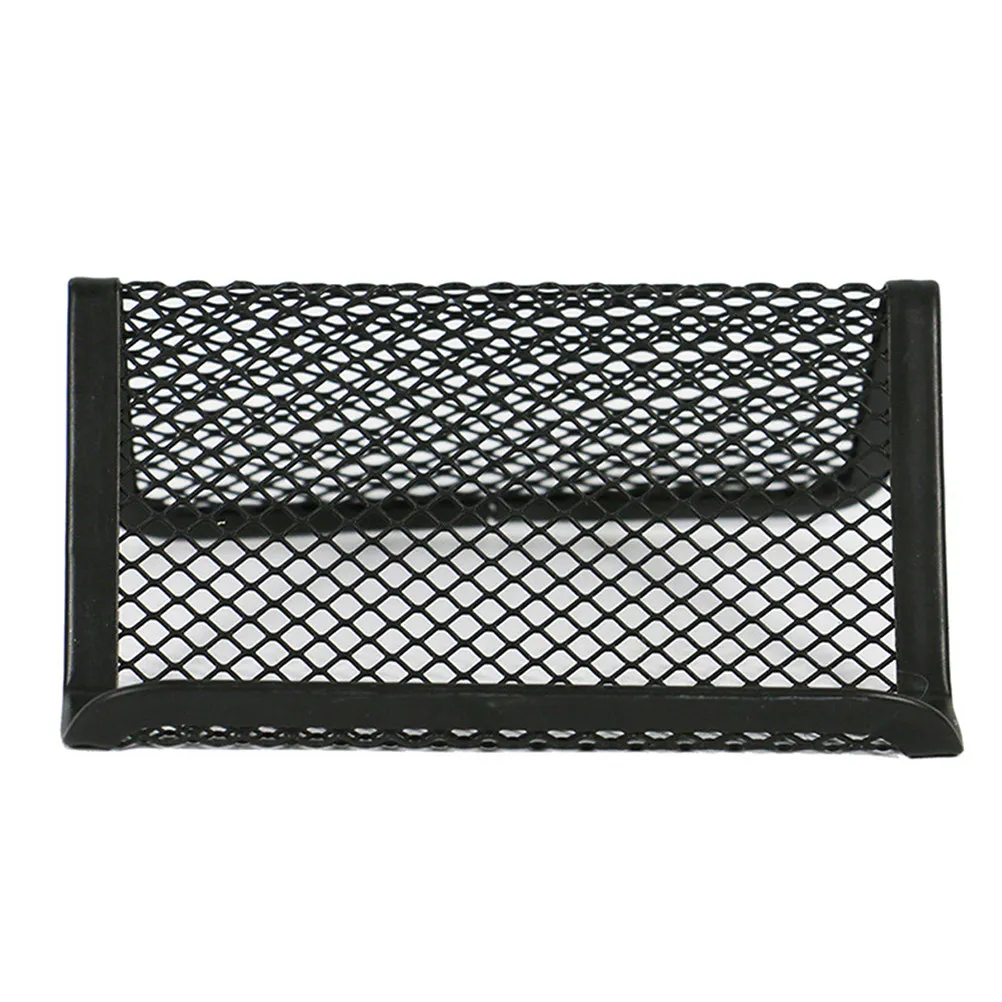 8Pcs 금속 명함 홀더 철 케이스 비즈니스 홈 오피스를위한 견고한 주최자 블랙 10.5x8x5.6cm 이름 랙 데스크탑 스토리지