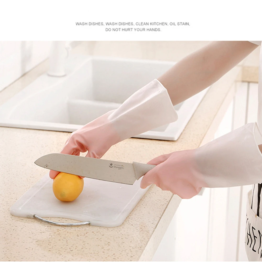 Winter Waterproof Rubber Latex Velvet Gloves Household Kitchen Durable Cleaning and Washing Clothes Gloves 3