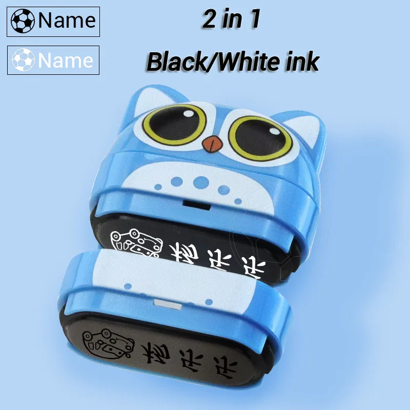 Name Stamp Children's Name Seal Custom Double-layer black and white ink Student's Stamp Kindergarten Clothes Waterproof Name StickerStamp