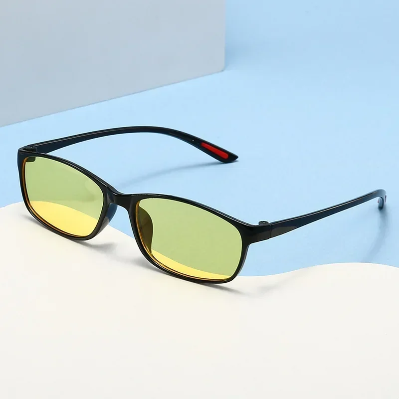 Vintage Women Men's Anti-Glare Driving Night Vision Minus Glasses Ultralight Square Frame Eyeglasses Retro Myopia Eyewear To-4.0 3