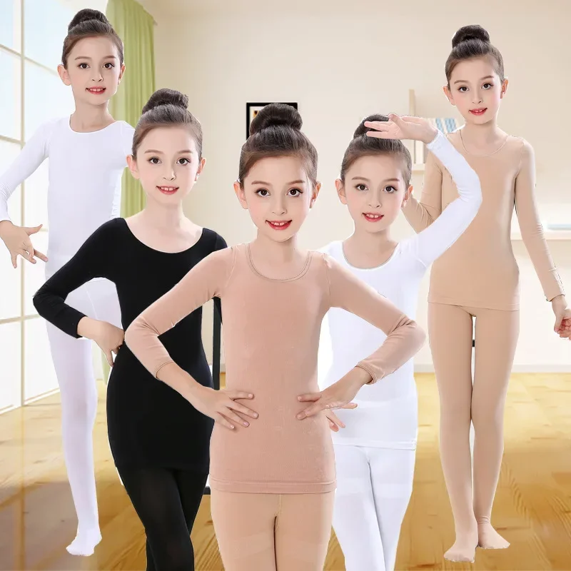 Girls Underwear Set children underwear suits children clothes Autumn Winter Fleece Warm Thermal Underwear for Kids Slim Dance Teen School Children Clothes Set 10 12 Years