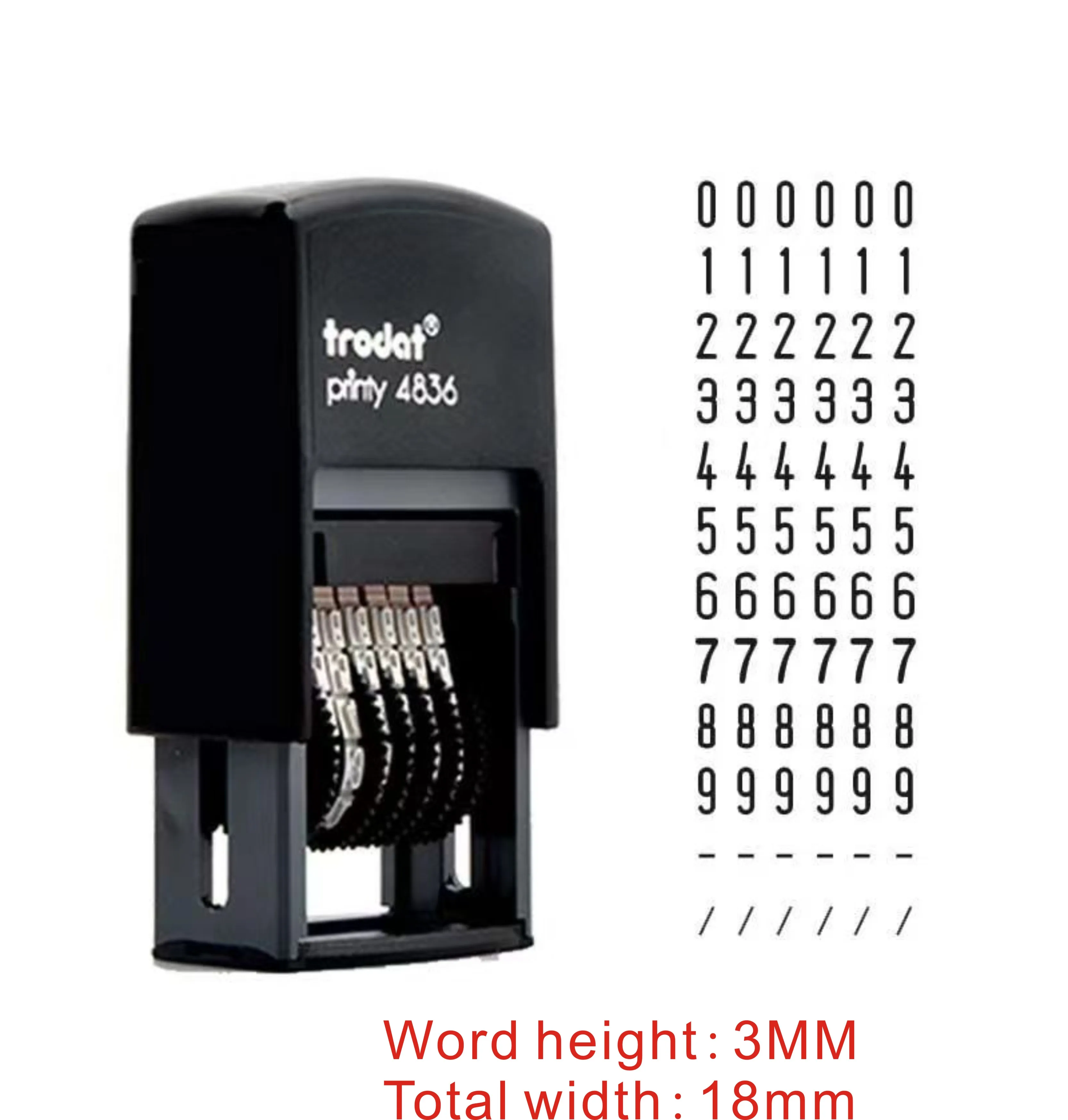 Inking Stamps Childrens Seal Children Stamps Wax Seal Stamp Teacher Seal Zhuo da multi-function back-ink seal automatically ink out digital number date seal adjustable 6-digit active number