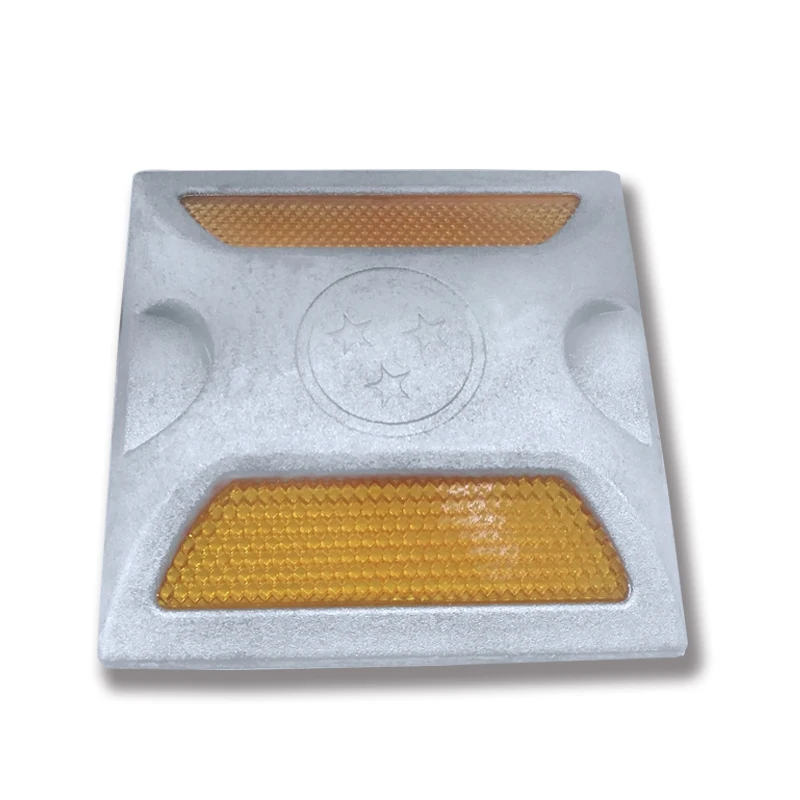yellow reflective road marker aluminum traffic safety road stud