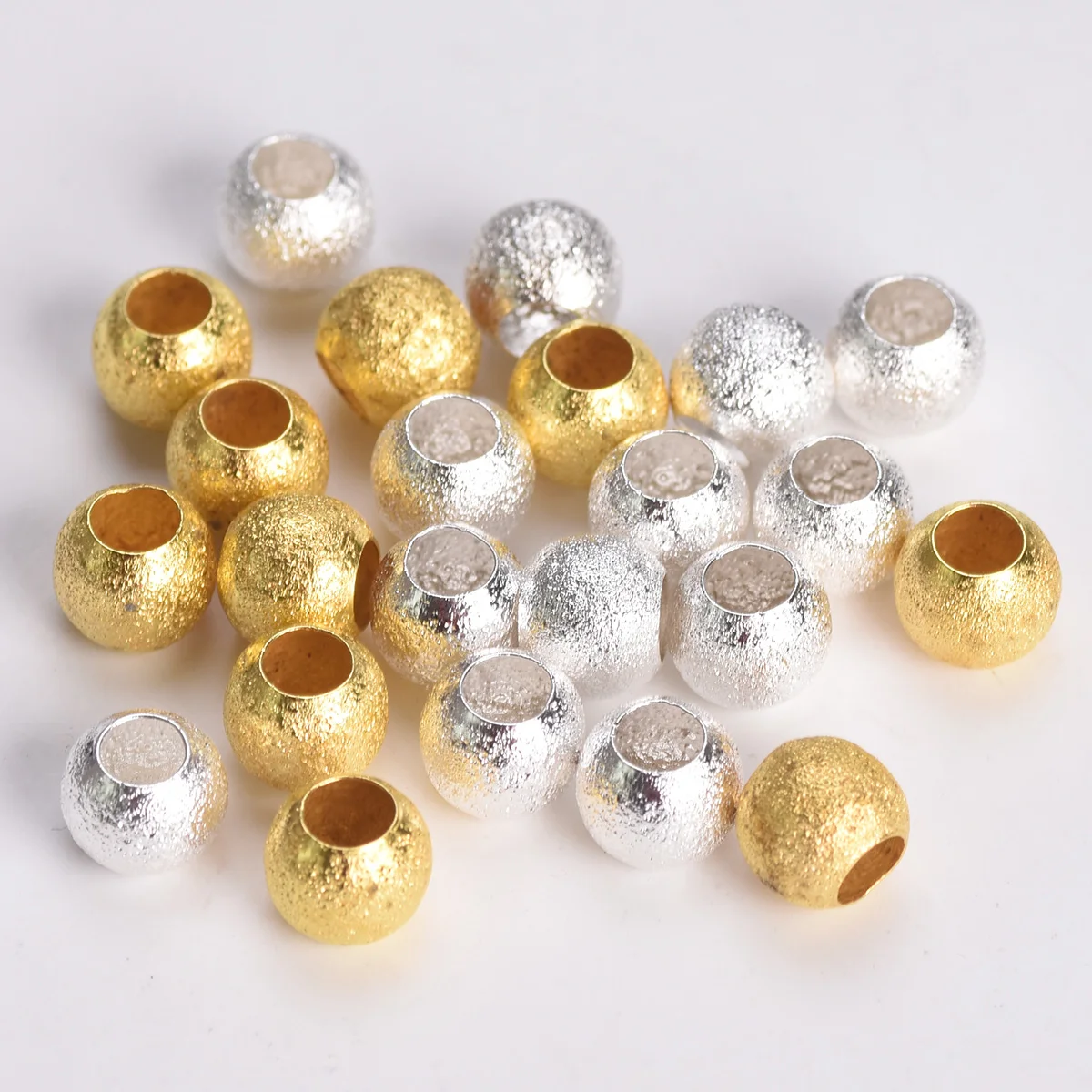50 Pz/lotto 3.0mm-8mm Perline Di Ottone Originali Rotonde - Foto 14