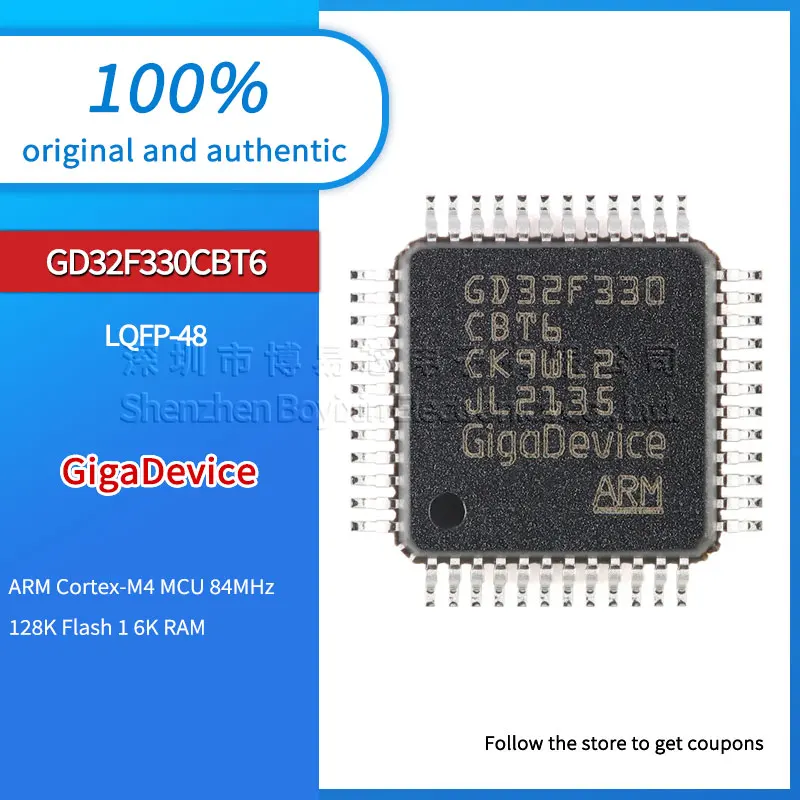 

Original GD32F330CBT6 LQFP-48 ARM Cortex-M4 32-bit microcontroller-MCU chip