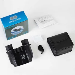 Compact 10x25 Binoculars for Outdoor Activities and Sightseeing (Black)
