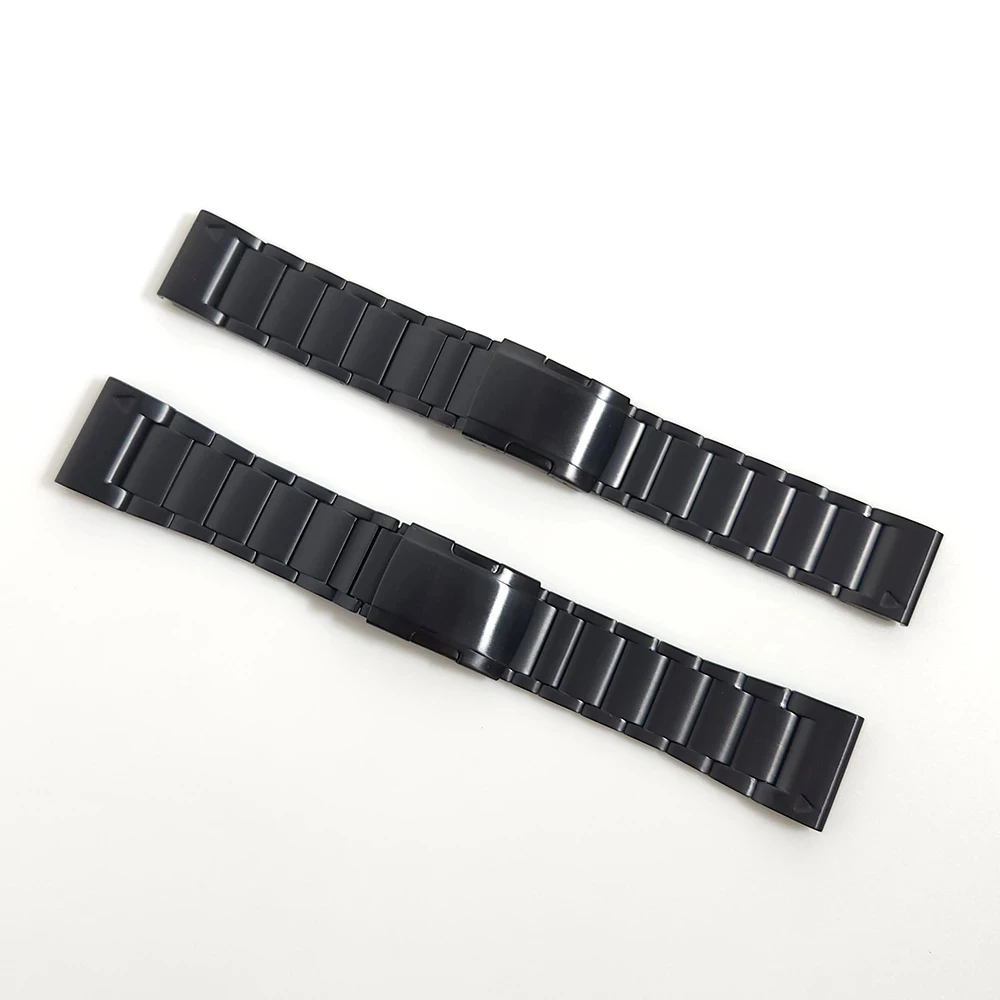 QuickFit Titanium alloy + Metal Stainless Steel Clasp Strap For Garmin  quatix 6X 6 5 3 Watch Bands 22mm 26mm Bracelet Watchband