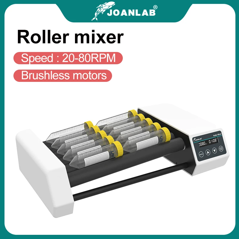 

JOANLAB Blood Roller Mixer Horizontal Rotator Laboratory Equipment Digital Adjustable Medical Blood Tube Mixer Speed 20~80rpm