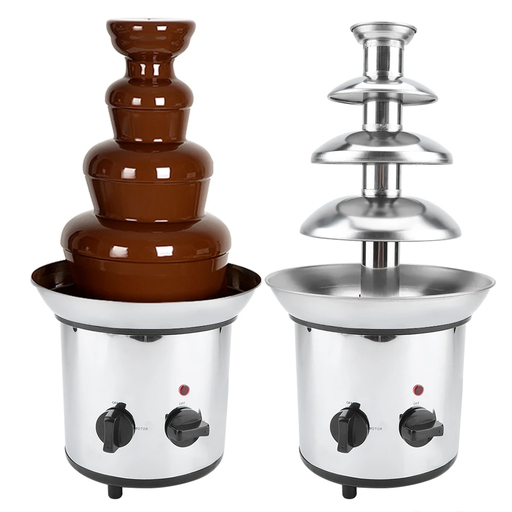 4 Tiers Electric Chocolate Melting Machine Fondue Maker Fountain