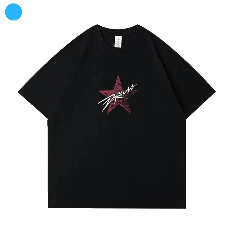 

Kpop AESPA2023 Album Drama Surround T-Shirt Retro 90s Girl Boy Summer Casual Female Tops Loose Mujer Streetwear Hip Hop Tshirt