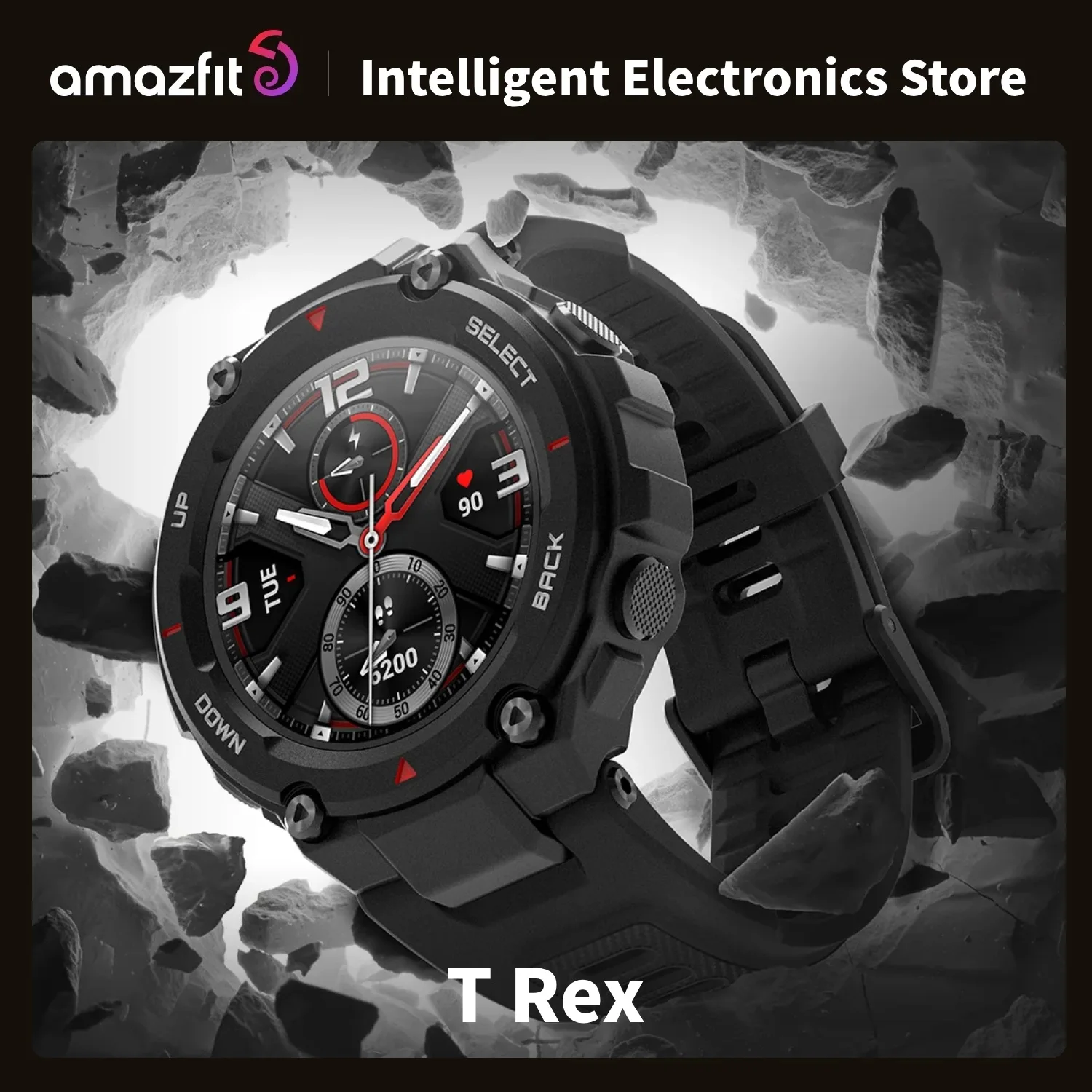 Reloj Militar Hombre Amazfit T rex T-rex Smartwatch Control Music 5ATM Reloj  inteligente GPS/GLONASS 20 días de batería MIL-STD Reloj Inteligente Hombre  - AliExpress