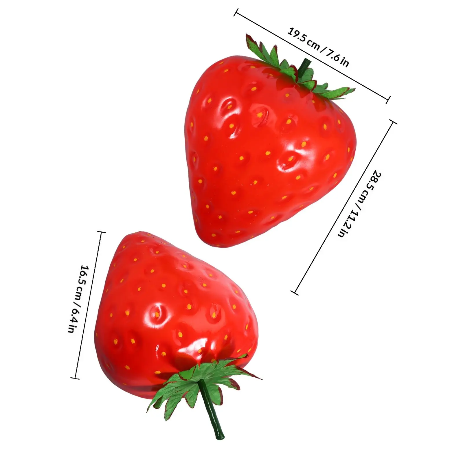 Extra Large Realistic Artificial Strawberry Home Decor and Party Prop Decoration