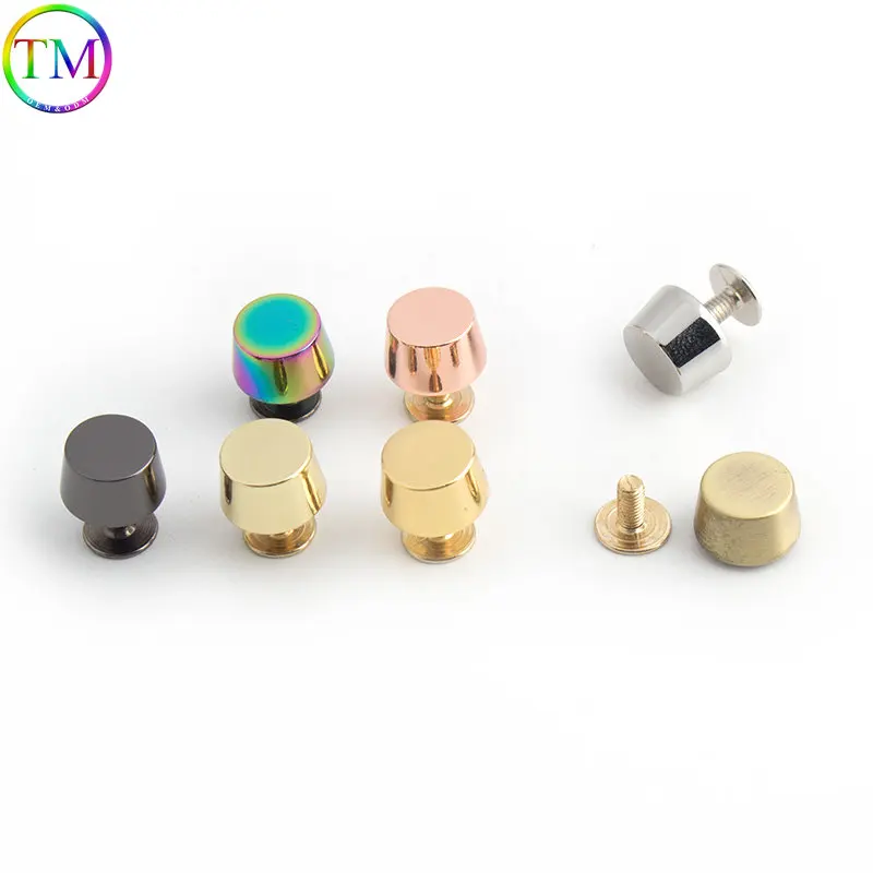 20-100 Pieces Metal Multi-Color Bucket Shape Rivet Spikes Round Head Screw Back Rivets Studs For Clothes Bag Shoes Accessories
