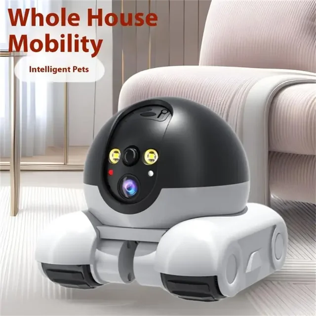 360 Degree Rotating Pet Camera with Two Way Talk Function and Night Detection Robot Cameras for Home Security 1