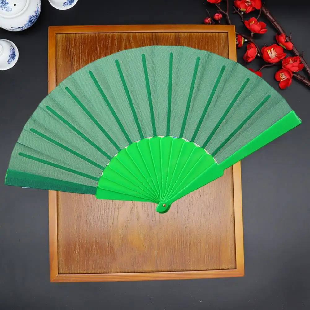 Wedding Folding Hand Fans Plain Smooth Edge Solid Color Flat Fan Party Favors