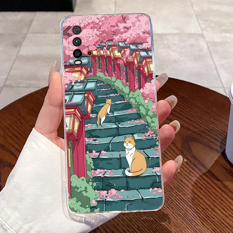 Luxury Aesthetic Transparent Cat Design Soft TPU Silicone Phone Case