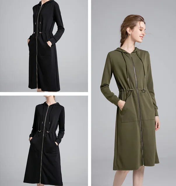 AS 여성 캐주얼 후디, 맨투맨 골드 지퍼 원피스 커버, 할인된 가격, 무료 배송, 평점 4.8/5, 합성 섬유 소재