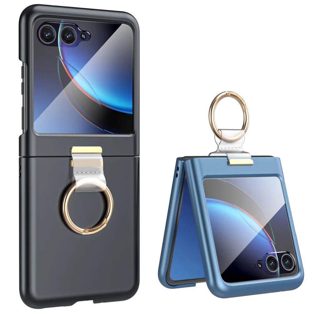 

Чехлы для Moto Razr 40, Ультра мобильный телефон, покрытие для кожи, на ощупь, масло, спрей, кольцо, пленка, интегрированная, защита от падения