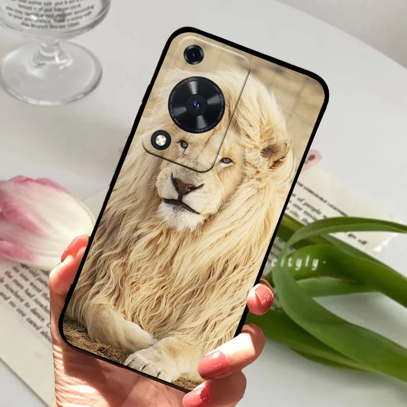 Cool Wolf Lion Silicone Back Cover - Soft Shockproof Shell