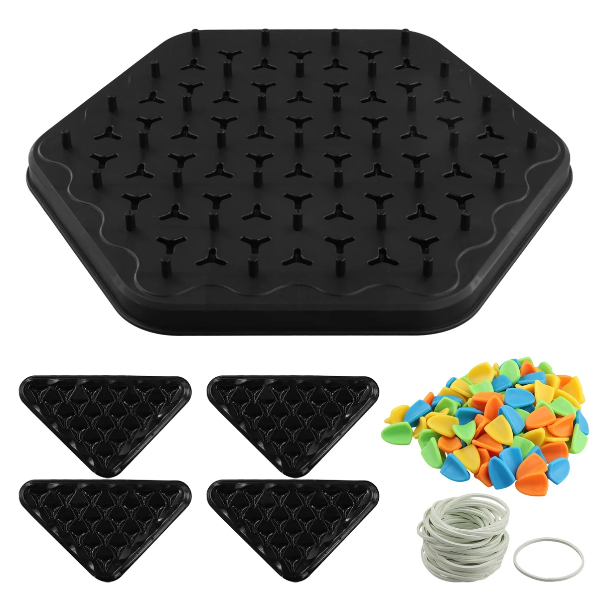 Chain Triangle Chess Game Triggle Rubber Band Game Educational Interactive Game Battle Set for Family Party Gifts 2