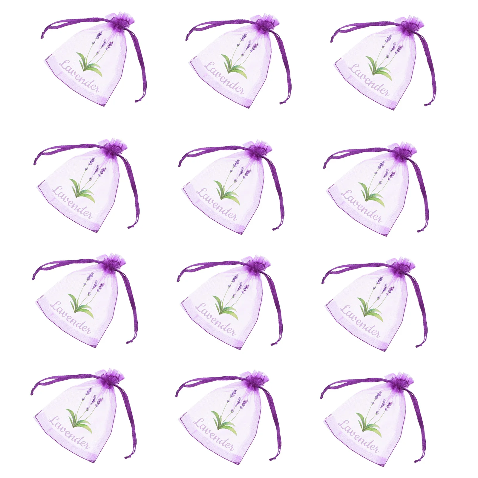 20pcs Empty Lavender Sachet Bags Lavender Drawstring Bag Sachet Organza Bags Empty Drawstring Bag for Dried Sa