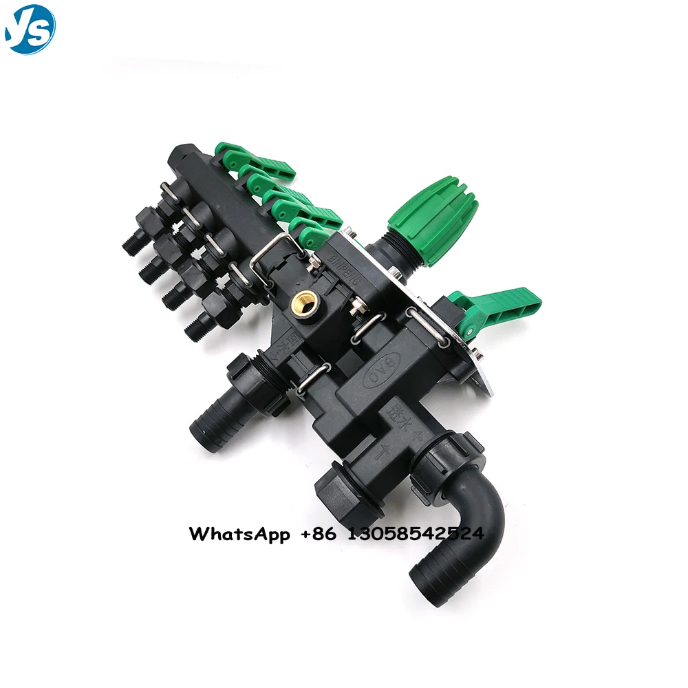 Agricultural-Sprayer-Control-Shut-Off-Valve-4-Way-Water-Splitter-Pipe ...