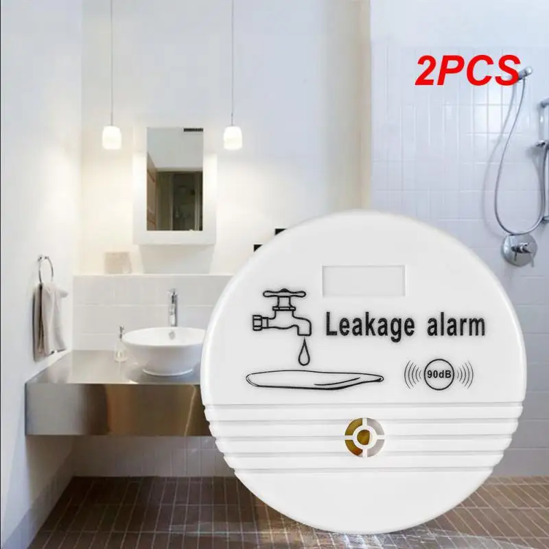 

2PCS Home Alarm Water Leakage Alarm Detector 85dB Independent Water Leak Sensor Detection Flood Alert Overflow Security Alarm