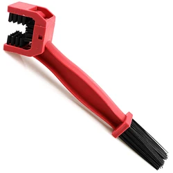 Motorcycle Chain Brush Cleaner and Cover - Premium Accessory (Red)