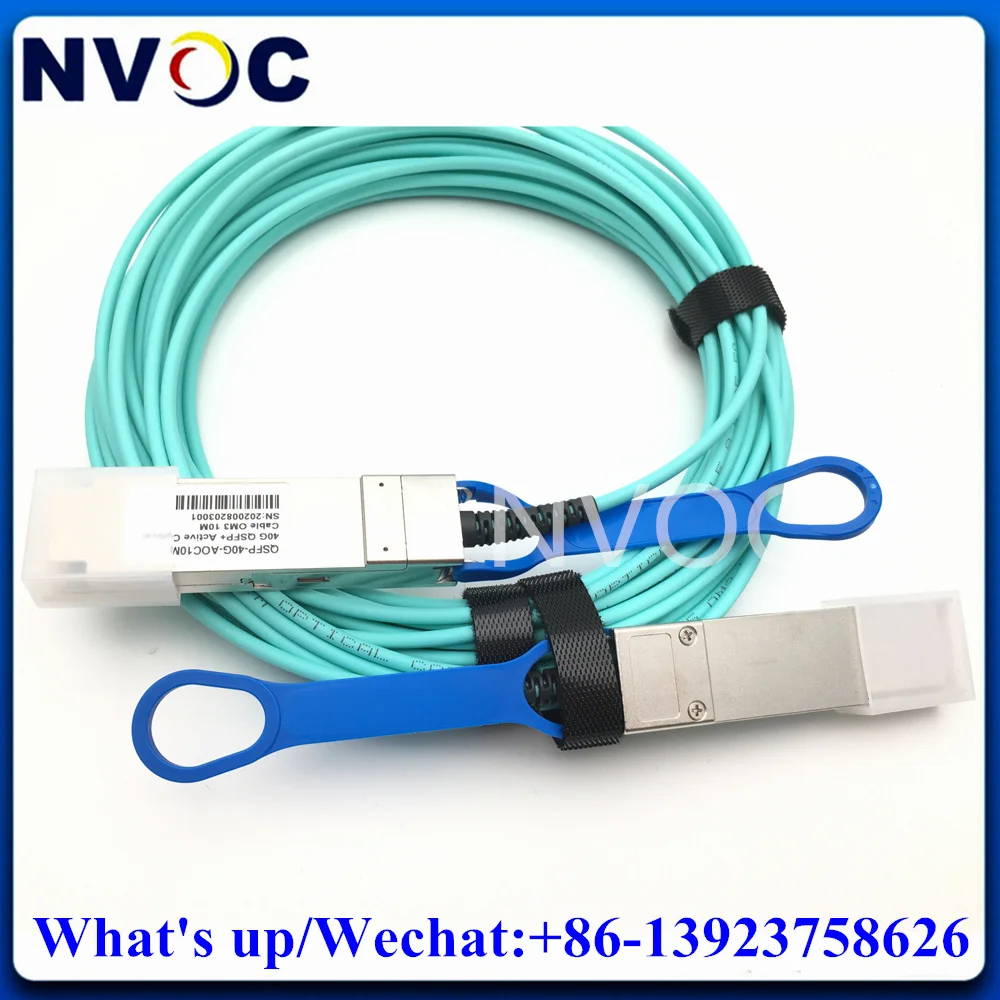 Cavo Qsfp 40G Aoc 35M 40M 45M 50M Per Data Center,40Gb Om3 Aqua Mpo Active Optic Per Mikrotik/Cisco