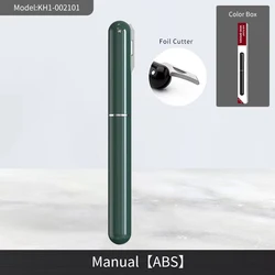 Compact 2-in-1 Air Pressure Wine Opener with Foil Cutter (Green)