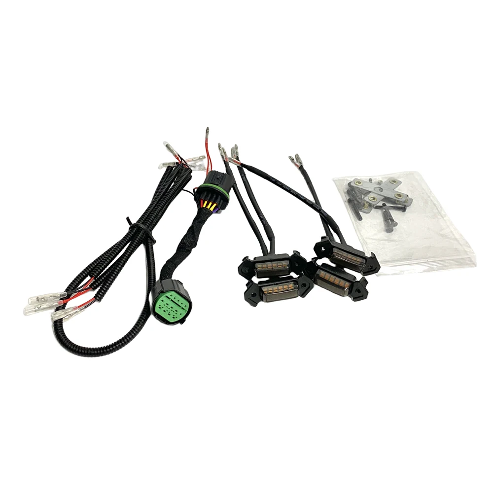 4Pcs for GWM WEY Tank 300 Car Front Grille Lights Yellow Eagle Eye Lamp