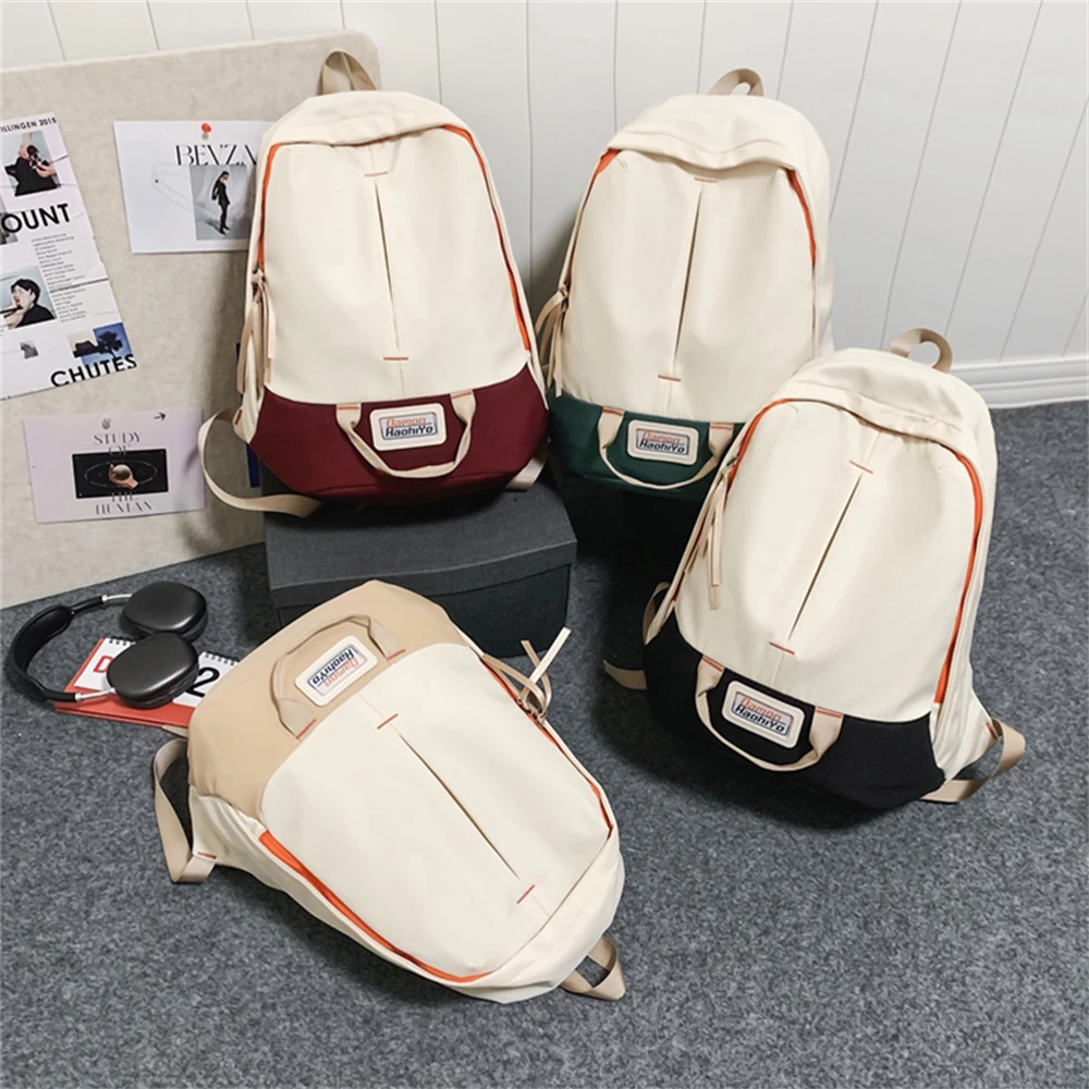 2023 New Women'S Backpack Large Capacity Unisex Contrast Color Women Backpack Female Large Capacity Female School Backpacks Sac 5