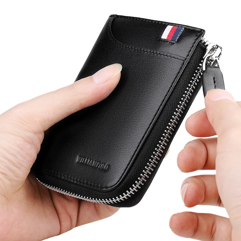 

Williampolo New Style Men's Short Wallet Leather Vertical Genuine Zipper Interlayer Card Package Free Shipping Free Gift Box