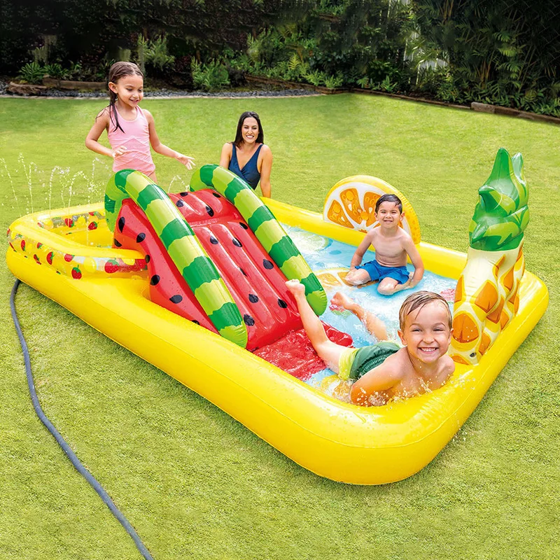Big Children's Inflatable swimming pool Floats Slide Dinosaur Castle for kids pools summer toys water play games baby piscina