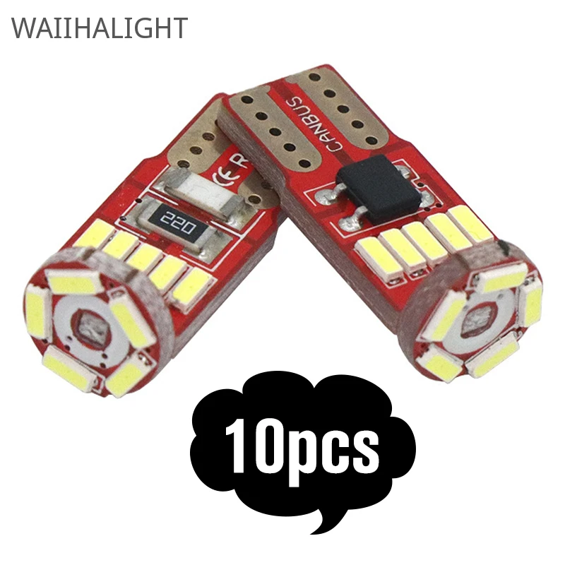 

10 шт., Автомобильные светодиодные лампы T10 W5W 4014 15SMD