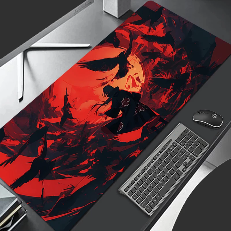 Mouse Pad Non-Slip Rubber mousepads Game player notebook computer Pad table mat PC carpet N-NARUTOS Uchiha Itachi Mousepad XXL 6